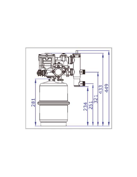 Delta Isera 3.3L, Brine Valve Long, DC Elbow
