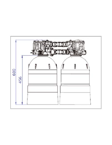 Delta Ontario Duplex 2x 12L, Brine Valve Long