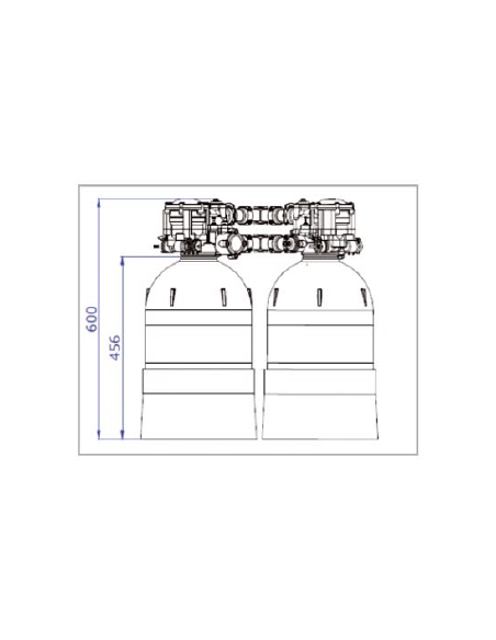 Delta Ontario Duplex 2x 12L, Brine Valve Long
