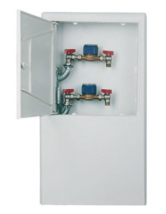 ARMARIO DE HORMIGÓN PARA BATERÍA DE CONTADORES DE 2 SERVICIOS CON PUERTA DE ALUMINIO