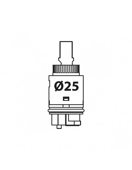 Cartuccia rubinetto monocomando di ricambio Rif.: 9130190 TRES