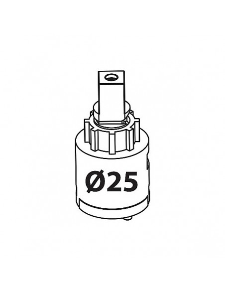 Spare single-lever faucet cartridge Ref.: 910719005 TRES Spare single-lever faucet cartridge Ref.: 910719005 TRES