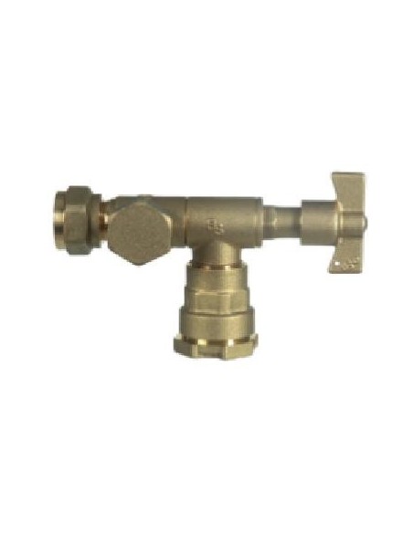 Válvula  De Salida Con Purga Conexión A Polietileno Ø exterior 25 mm. DN 13-15