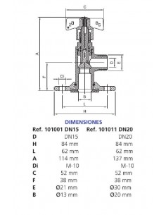 Válvula De Entrada Orientable Accionado Manual Para Centralización De Contadores 2