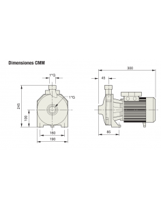 Electrobomba Centrífuga Monobloc Cmm 2