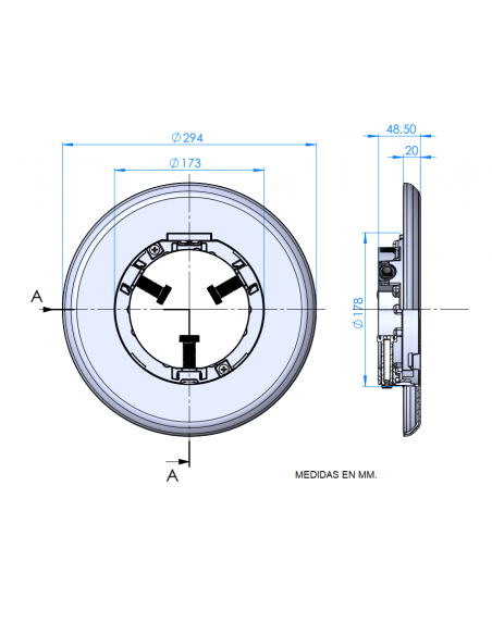 Embellatore bianco + Luce bianca Punto Flexiniche Astralpool Embellatore bianco + Luce bianca Punto Flexiniche Astralpool
