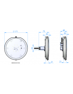 Embellatore bianco + punto luce bianca Flexislim astralpool 2