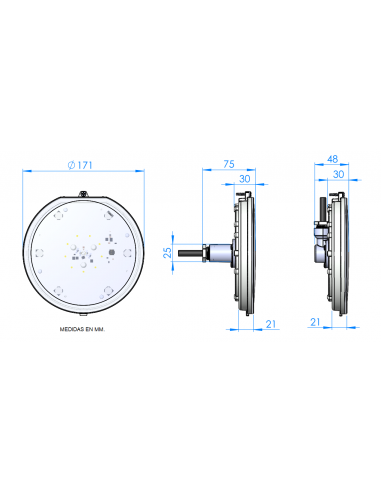 Embellecedor Blanco + Punto De Luz Blanco FlexiSlim ASTRALPOOL
