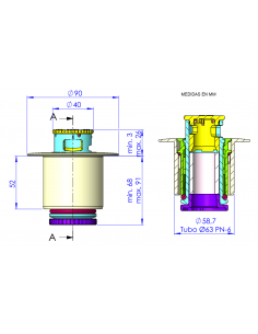 Boquilla Net´N´Clean Fija Para Hormigón ASTRALPOOL 2