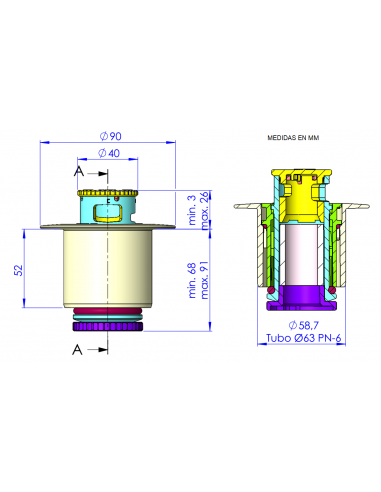 Ugello pulito della rete fissa per il calcestruzzo astralpool