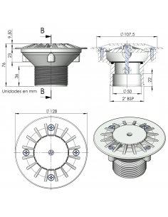Bottom nozzle Drive / aspiration ASTRALPOOL 2