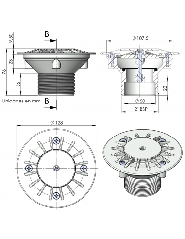 Ugello inferiore Azionamento / aspirazione ASTRALPOOL