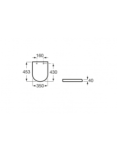 Tapa WC y asiento ORIGINAL para inodoro THE GAP ROUND ROCA 2
