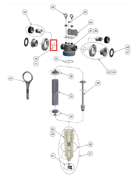 JUNTA CONEXION NW 500/650