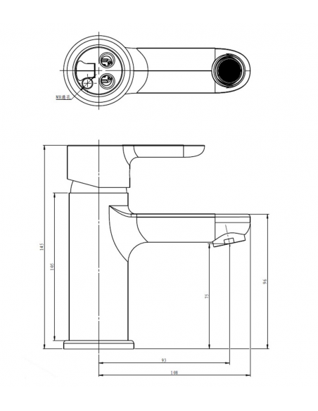 Grifo Monomando De Lavabo TOPOS