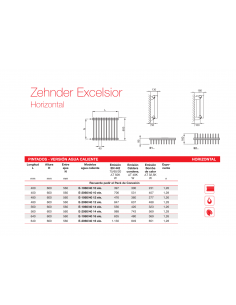 Radiador Decorativo Zehnder Excelsior Horizontal Doble 2