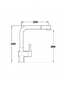 Grifo Monomando Para Fregadero ZEUS CROMADO 2