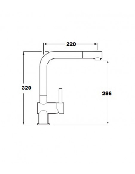 Medidas Grifo Monomando Para Fregadero ZEUS