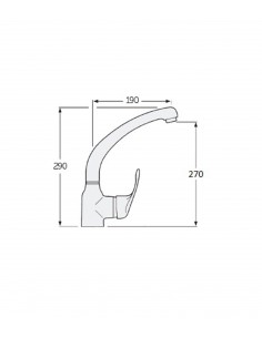 Grifo Monomando Para Fregadero HALCÓN 2