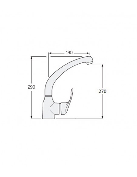 Robinet d'évier monocommande modèle HALCÓN Robinet d'évier monocommande modèle HALCÓN