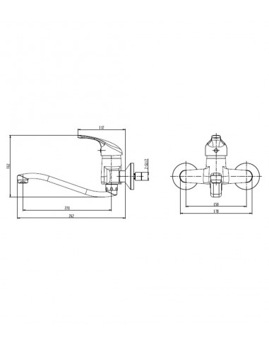 Robinet médical au mur et bec bas d´Arcobañ