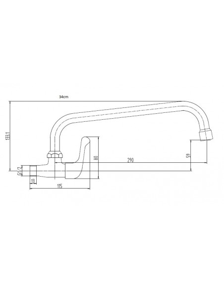 One Water Wall Faucet With Handle by Arcobañ