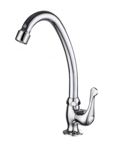 Single water faucet with handle for countertop