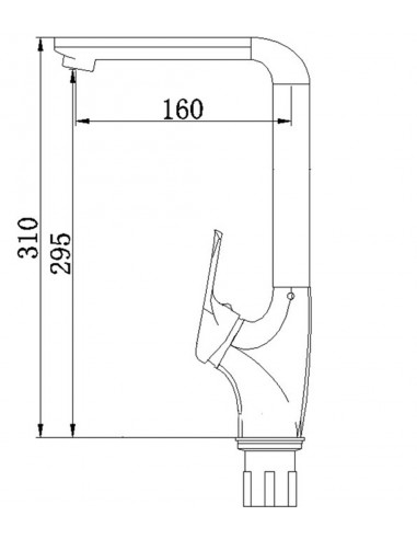 Medidas Grifo Monomando Para Fregadero AZOR