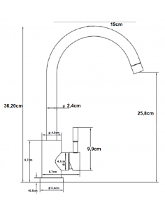 Grifo Monomando Para Fregadero MILANO 2