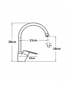 Grifo Monomando Médical Gerontológico FLAMENCO 2