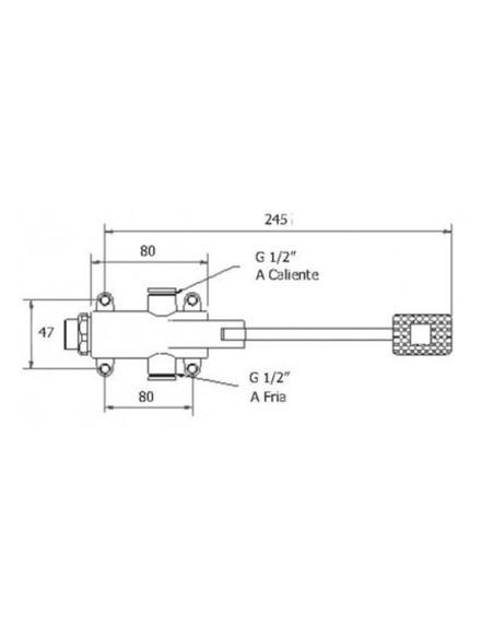 Medidas Pedal Mezclador Y Caño Giratorio