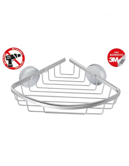 Rinconera Ducha Sencilla Modelo Iceberg Con Adhesivo 3M Rinconera Ducha Sencilla Modelo Iceberg Con Adhesivo 3M