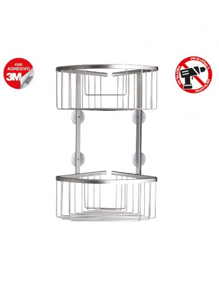 Rinconera Ducha Doble Modelo Iceberg MAXI Con Adhesivo 3M