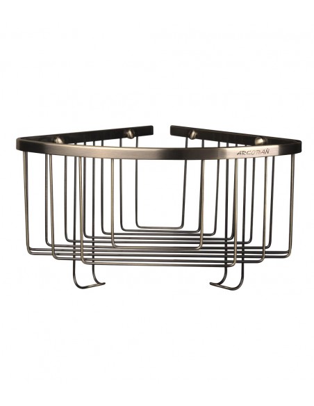 Rinconera Ducha Alta Acero Inox Con Perchas Iceberg BRONCE