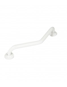 Asa acodada blanca. Largo total: 45,5cm
