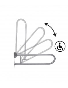 Asa De Seguridad Abatible Para Baño Con Portarrollos