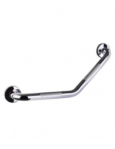 Asa De Seguridad Para Baño Acodada Antideslizante Cromo 46 Cm