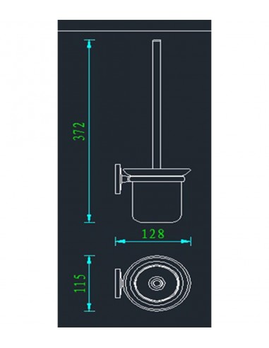 Escobillero A Pared Acero Inox Modelo ARCE