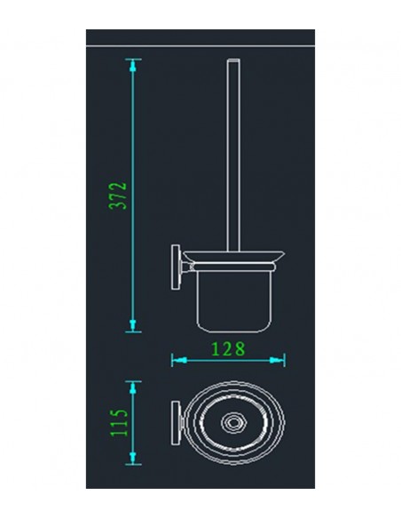 Escobillero A Pared Acero Inox Modelo ARCE