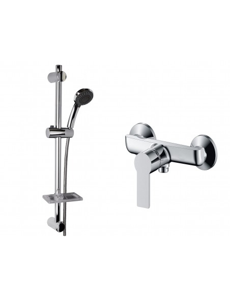 Monomando Kappa Douche + Arcobaño Galata Set