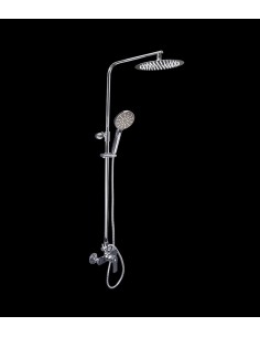  NOVOCE Barra deslizante de columna de ducha de acero inoxidable  cepillado, ajustable, montada en la pared con soporte para barra de ducha  (color : solo ducha de mano C) : Herramientas