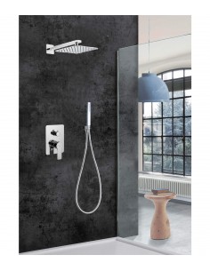 Square wall shower set Arcobañ delta