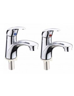 Juego 2 Grifos Monomando Independientes Para Lavabo