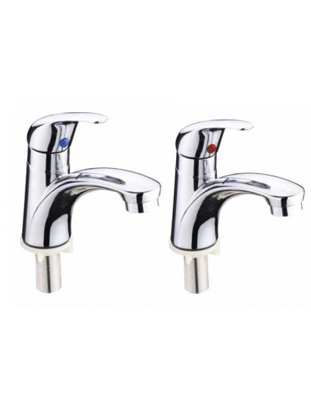 Juego 2 Grifos Monomando Independientes Para Lavabo