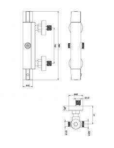Torneira termostática do chuveiro do arcobaño libra 2