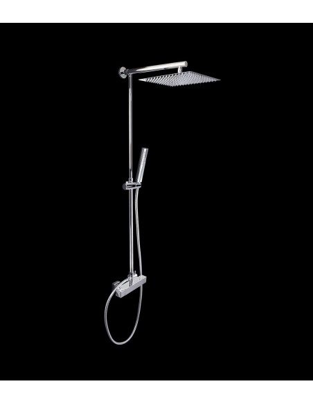 Columna Ducha Con Rociador Cuadrado Modelo NORTE y grifería Termostática TAURO