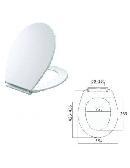 Medidas Tapa Wc Universal Modelo MEDEL