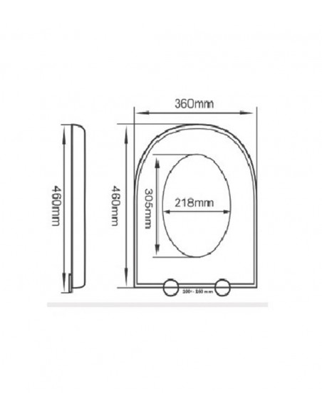 Medidas Tapa Wc Universal Modelo TOSCANA