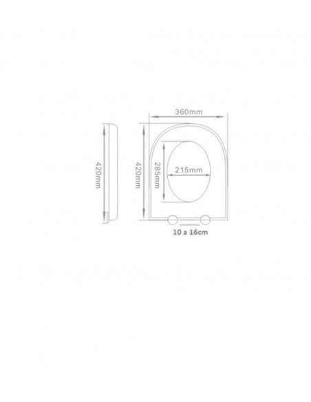 Modelo Universal de Tampa de WC Milão 21 de Arcobaño Modelo Universal de Tampa de WC Milão 21 de Arcobaño