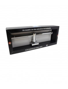 Portarrollos Doble Acero Inox Modelo ARCE 2